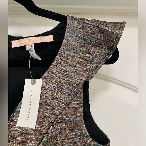 NWT Anthropologie Hutch Jessie Metallic Midi Dress - Picture 8 of 16